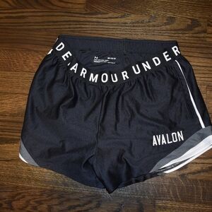 under armor shorts with pockets, avalon embroidery